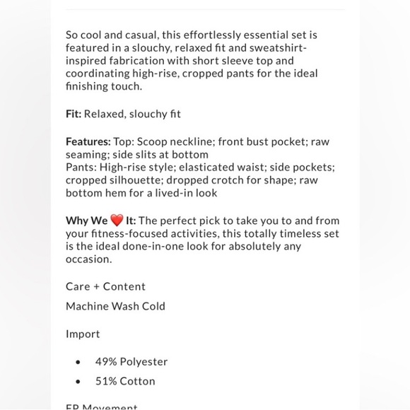 NWT FREE PEOPLE ONE TO BEAT SET RIVIERA BLUE - Picture 13 of 15